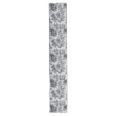 Chemin De Table Long toile de Jouy noire et blanche élégante  (Devant)