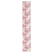 Chemin De Table Long Toile vintage Rustique Rose (Devant)