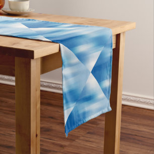 Chemin De Table Long Topaze bleue