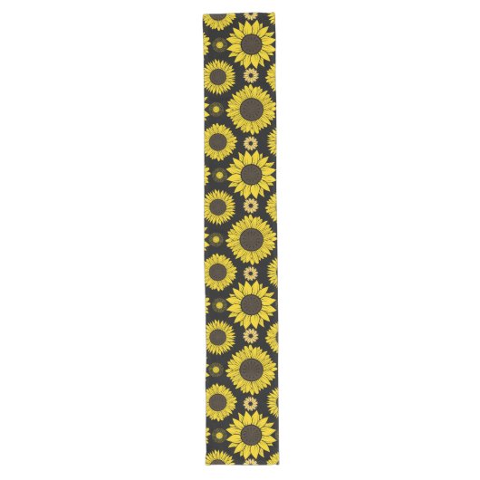 Chemin De Table Long Tournesol 03.b BG noir (Devant)