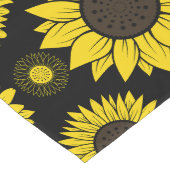 Chemin De Table Long Tournesol 03.b BG noir (Coin)