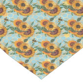 Chemin De Table Long Tournesol Ruche En Nid D'Abeille Doré (Coin)