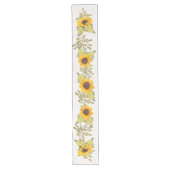 Chemin De Table Long Tournesols aquarelle jaune (Devant)