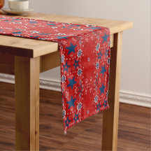 Tous les Américains Red Bandana Table Runner