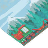 Chemin De Table Long Train de Noël sur Sky Blue (Coin)