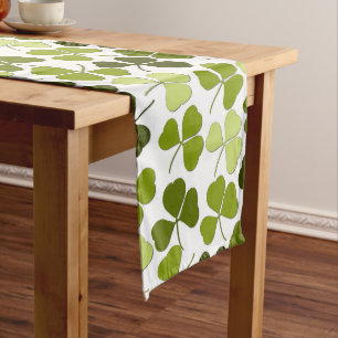 Chemin De Table Long Trèfle vert dans une variété de nuances
