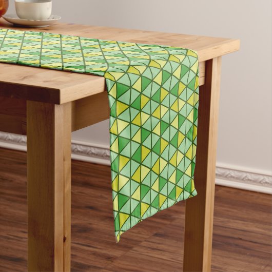 Chemin De Table Long Triangle jaune moderne Motif géométrique (In Situ)