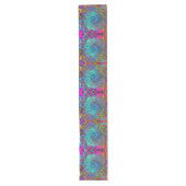 Chemin De Table Long Trippy Sky Blue Abstrait Retro Liquid Swirl (Devant)