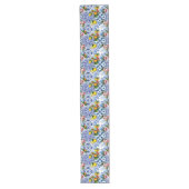 Chemin De Table Long tuiles siciliennes, majolica, citrons, agrumes (Devant)