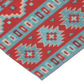Chemin De Table Long Turquoise et Rouge des mesas du Sud-Ouest (Coin)