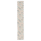 Chemin De Table Long Turquoise Mocha Geometric Table Runner (Devant)