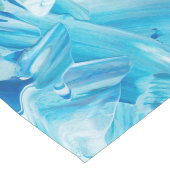 Chemin De Table Long Vagues de peinture bleue Abstraites (Coin)