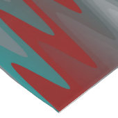 Chemin De Table Long vagues turquoises de gris bordeaux (Coin)