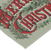 Chemin De Table Long Vert 1876 Joyeux Noël (Coin)