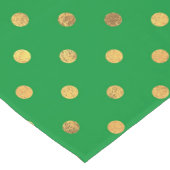 Chemin De Table Long Vert avec points de Parties scintillant or (Coin)