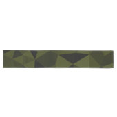 Chemin De Table Long Vert foncé de l'armée noir motif de maille géométr (Horizontal)