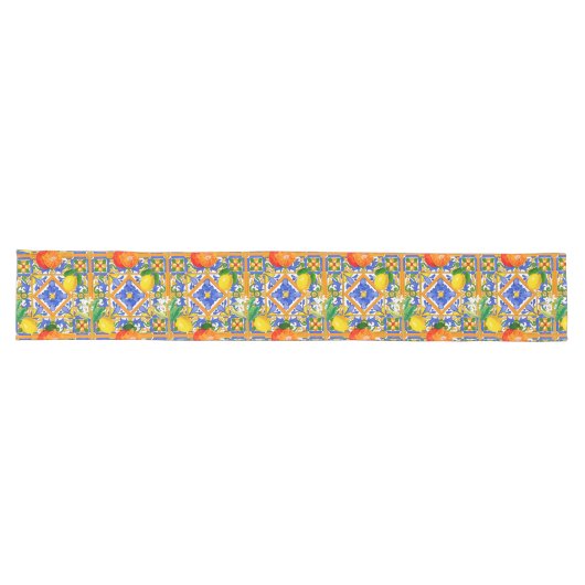 Chemin De Table Long Vibran Mediterranean tablerunner (Horizontal)