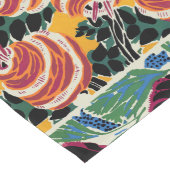 Chemin De Table Long Vibrant Magenta & Orange Abstract Flower Art (Coin)