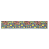 Chemin De Table Long Vibrant Maximalist Purple & Teal Floral Print (Horizontal)
