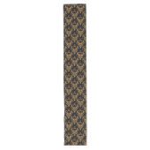 Chemin De Table Long Victorien Luxueux Noir Or (Devant)