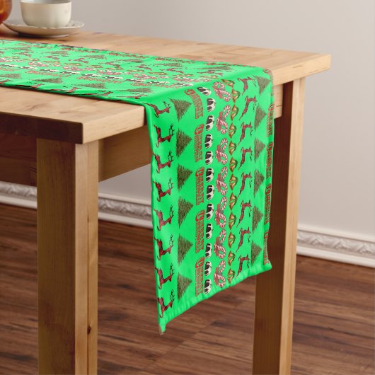 Chemin De Table Long Vilain Motif de Noël, (In Situ)