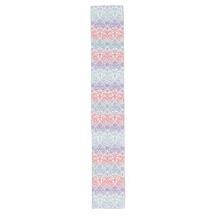 Chemin De Table Long Vintage Damask Wallpaper - bleu violet rouge