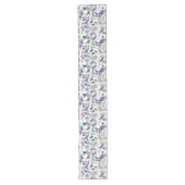 Chemin De Table Long Violet Lime Vert Retro Rond Carré Art (Devant)