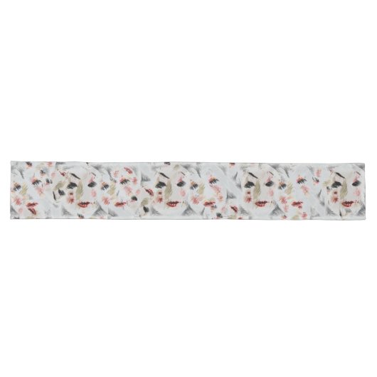 Chemin De Table Long Visages Abstraits (Horizontal)