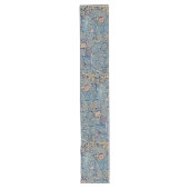 Chemin De Table Long William Morris Beau motif floral bleu rose (Devant)