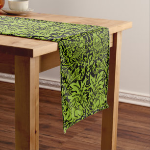 Chemin De Table Long William Morris Frère Lapin Vert Sauge Noir