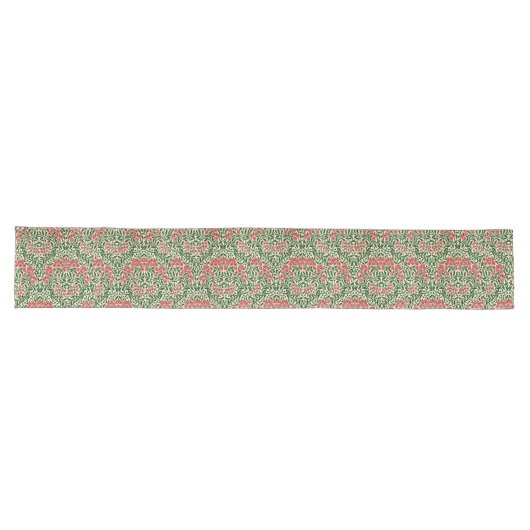 Chemin De Table Long William Morris Michaelmas Daisy Fleurs rose vert (Horizontal)