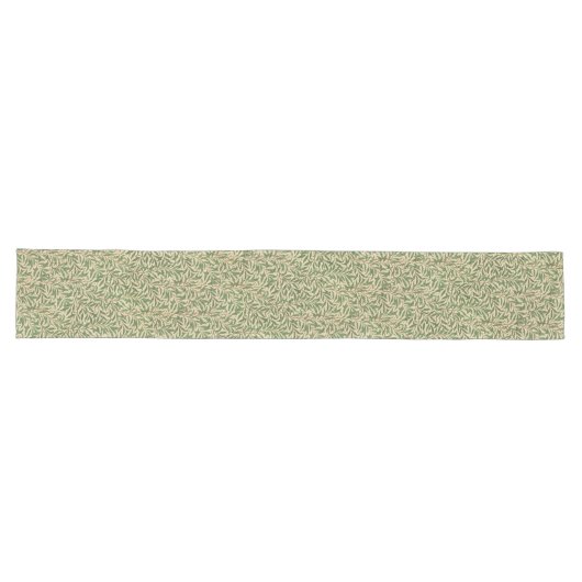 Chemin De Table Long William Morris Willow Bough Green Willow Feuilles (Horizontal)