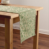 Chemin De Table Long William Morris Willow Bough Green Willow Feuilles (In Situ)