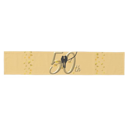 Chemin De Table Moyen 50e anniversaire des Lovebirds (Horizontal)