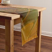 Chemin De Table Moyen Abstrait Rouge Orange Brown Vert Fractal Art Flowe (In Situ)