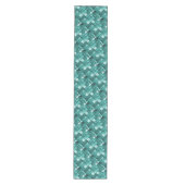 Chemin De Table Moyen Aqua Motif Table Runner (Devant)