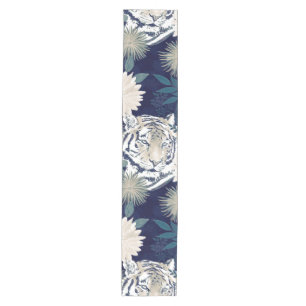 Chemin De Table Moyen Aquarelle des animaux de tigres à la mode, couleu