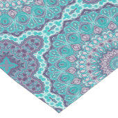 Chemin De Table Moyen Aquarelle Mandala en Turquoise et violet (Coin)