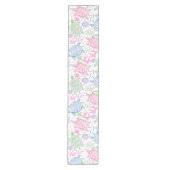 Chemin De Table Moyen Aquarelle Tortues marines Monogramme océanique côt (Devant)