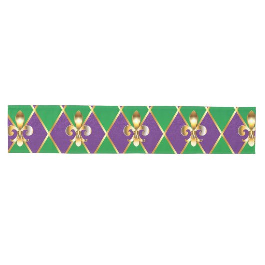 Chemin De Table Moyen Arrière - plan de bijoux Mardi Gras (Horizontal)