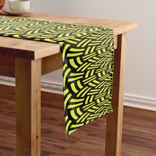 Chemin De Table Moyen Art déco jaune et noir (In Situ)