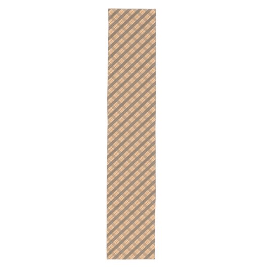 Chemin De Table Moyen Automne Classic Brown Plaid Table Runner (Devant)