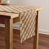 Chemin De Table Moyen Automne Classic Brown Plaid Table Runner (In Situ)