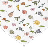 Chemin De Table Moyen automne rose rouge et jaune fleurs et feuilles (Coin)