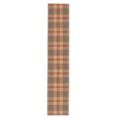 Chemin De Table Moyen Autumn Plaid Faux Fabric Table Runner (Devant)