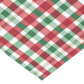 Chemin De Table Moyen Bandes rouges et vertes (Coin)