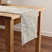 Chemin De Table Moyen Blanc Ivoire Acanthus Moyenne Table Runner (In Situ)