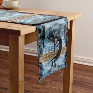 Chemin De Table Moyen Bleu de mosaïque du sud-ouest de Kokopelli Abstra
