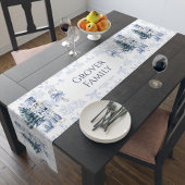 Chemin De Table Moyen Bleu Noël Chinoiserie Nutcracker