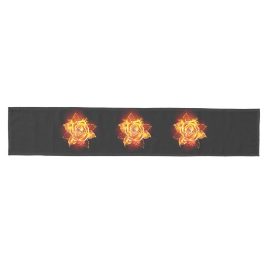 Chemin De Table Moyen Blooming Fire Rose (Horizontal)